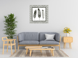 Sara Zieve Miller Geo Feathers Square I
